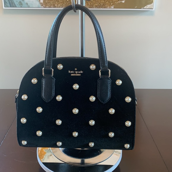 Kate Spade Mini Reilly velvet pearl bag EUC - Picture 3 of 17